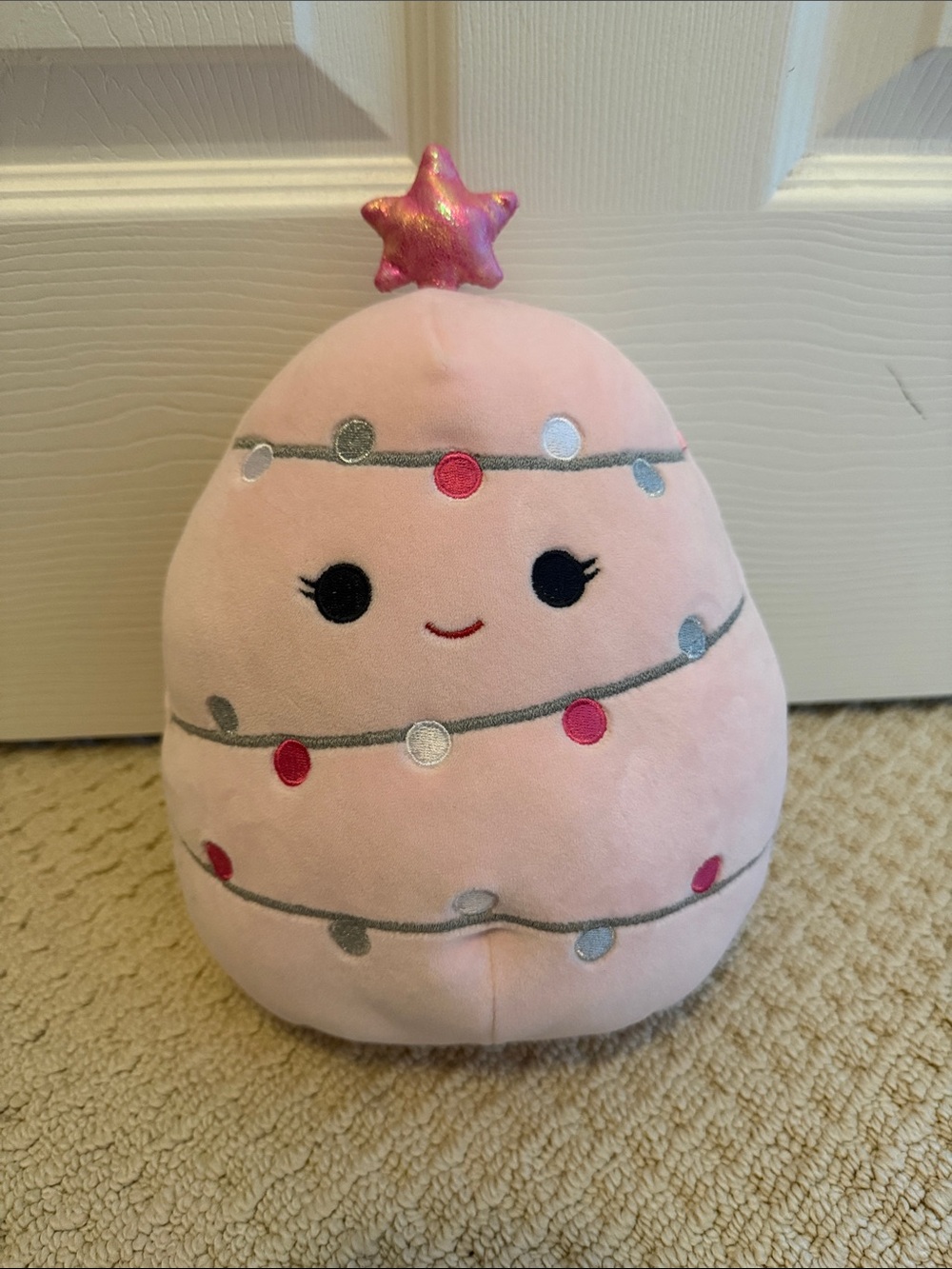 Squishmallows Pink Holiday Tree Plush with Shiny Star